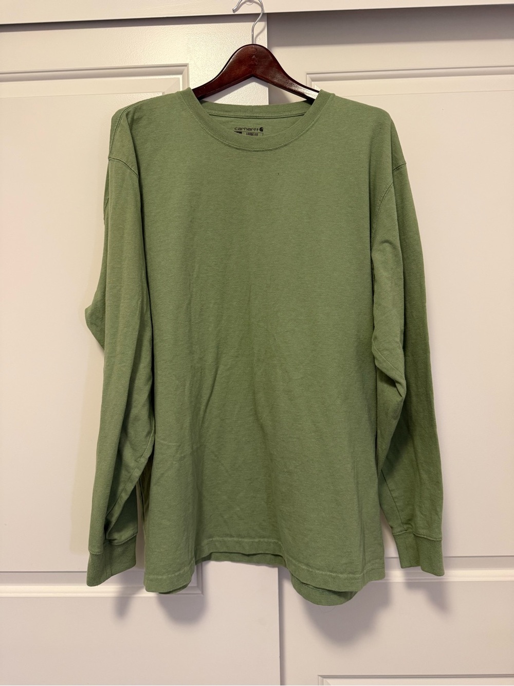 Carhartt Sage Green Long Sleeve Logo Tee